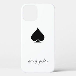 Ace of spades iPhone 12 case   Playing card suit
