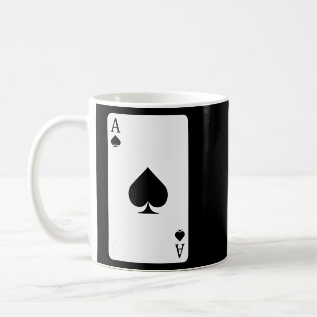 Ace Of Spades Playing Card Ace Card  Coffee Mug (Left)