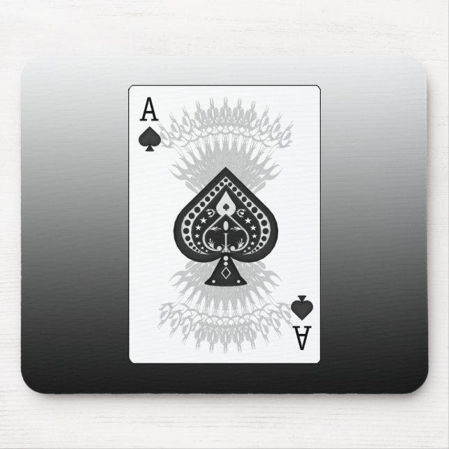Ace of Spades Poker Card: Mouse Pad (Front)