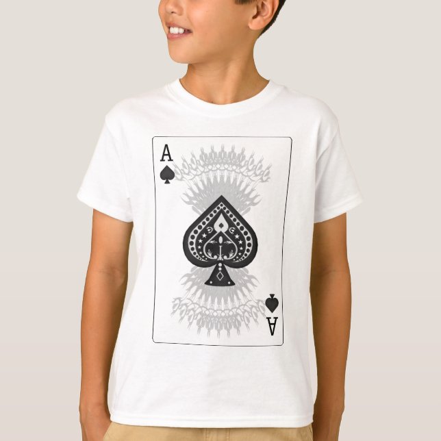Ace of Spades Poker Card: T-Shirt (Front)