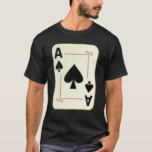 Ace Of Spades Poker Playing Card Game T-Shirt