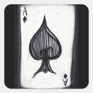 Ace of Spades Square Sticker