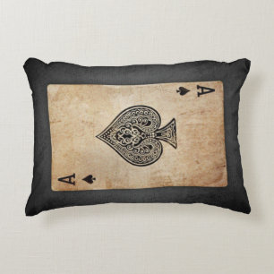 Ace of spades throw pillow