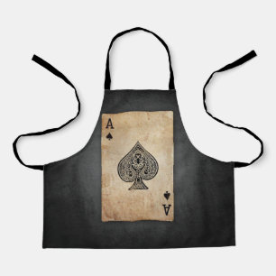 Ace of spades throw pillow apron