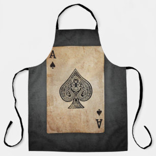 Ace of spades throw pillow apron