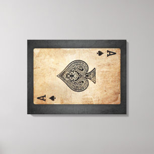Ace of spades throw pillow canvas print