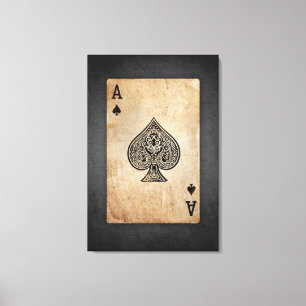 Ace of spades throw pillow canvas print