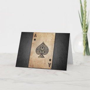 Ace of spades throw pillow card