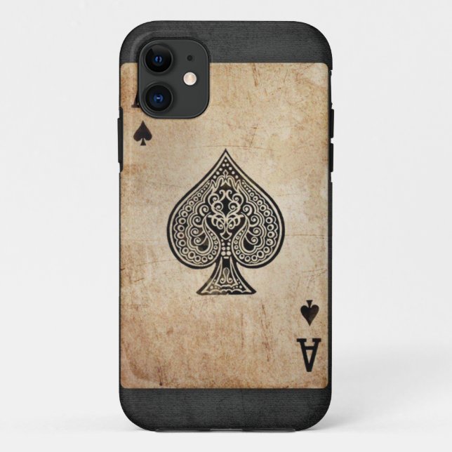 Ace of spades throw pillow Case-Mate iPhone case (Back)