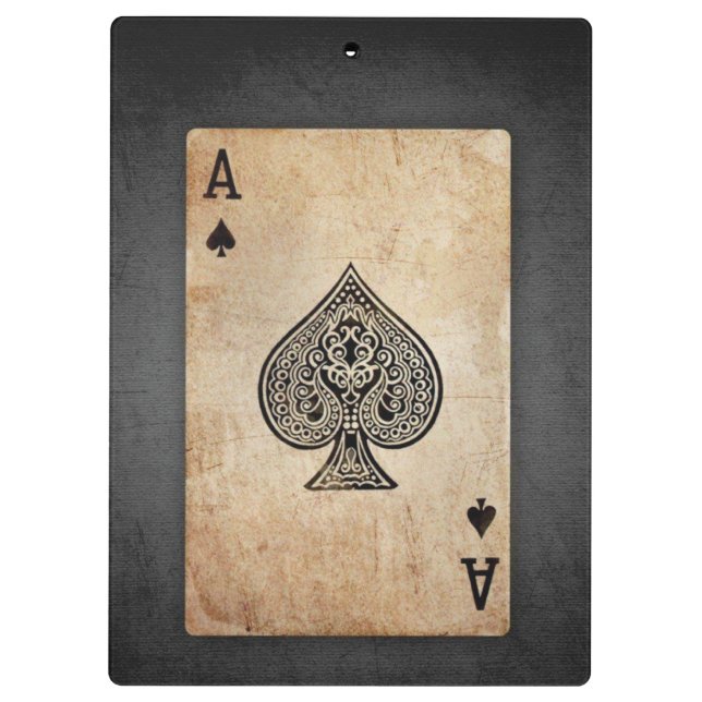Ace of spades throw pillow clipboard (Back)