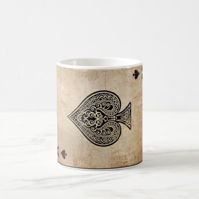Ace of spades throw pillow coffee mug (Center)