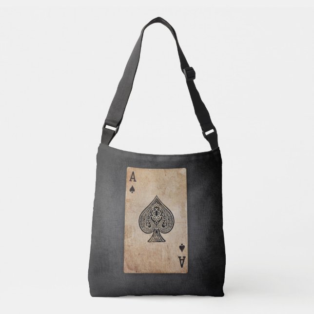 Ace of spades throw pillow crossbody bag (Front)