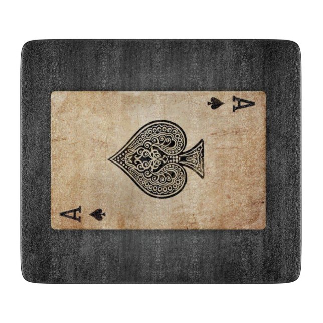 Ace of spades throw pillow cutting board (Front)