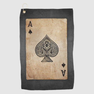 Ace of spades throw pillow golf towel