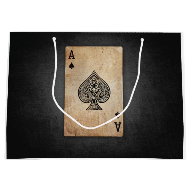 Ace of spades throw pillow large gift bag (Front)