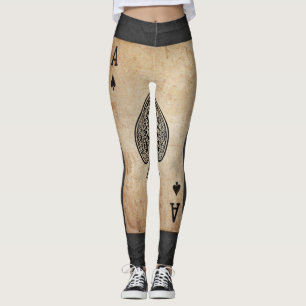 Ace of spades throw pillow leggings