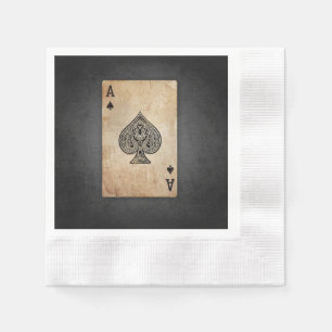 Ace of spades throw pillow napkin