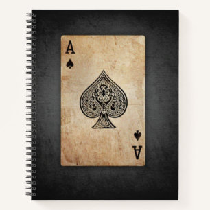 Ace of spades throw pillow notebook