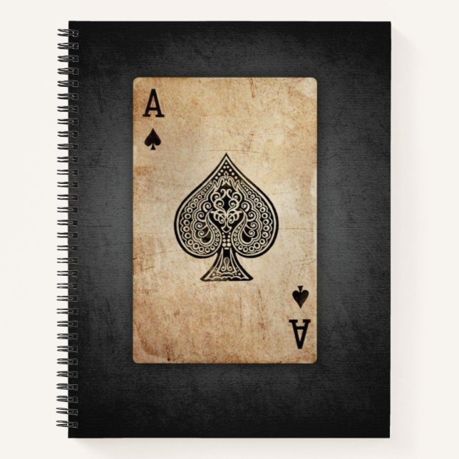 Ace of spades throw pillow notebook (Front)
