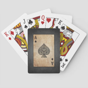 Ace of spades throw pillow playing cards