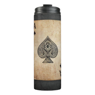 Ace of spades throw pillow thermal tumbler