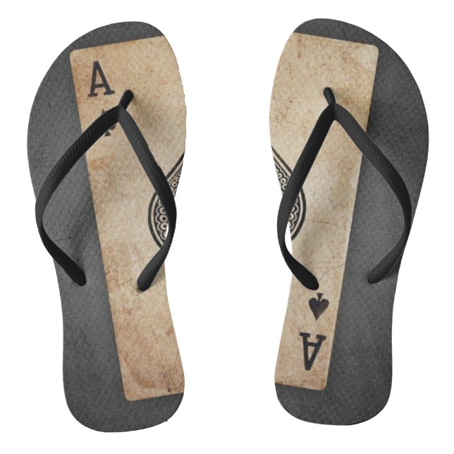 Ace of spades throw pillow thongs (Footbed)