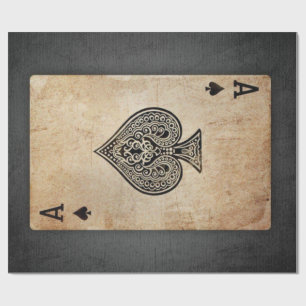 Ace of spades throw pillow wrapping paper