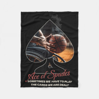 Ace Of Spades Wheelchair Basketball Tank Top  Fleece Blanket