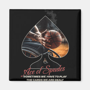 Ace Of Spades Wheelchair Basketball Tank Top  Magnet