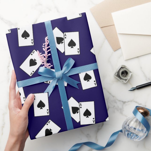 Ace of Spades Winning Card Wrapping Paper (Gifting)