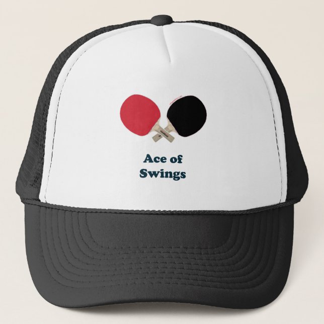 Ace of Swings Ping Pong Trucker Hat (Front)