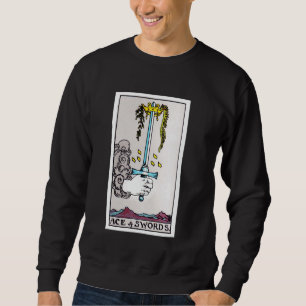 Ace of Swords Vintage Tarot Card - Rider Waite Dec Sweatshirt