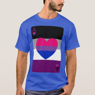 Ace playing card Asexual and Biromantic T-Shirt