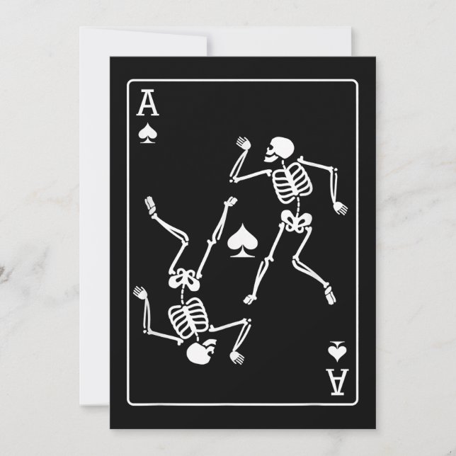 Ace Poker Card Playing Card Skeleton (Front)
