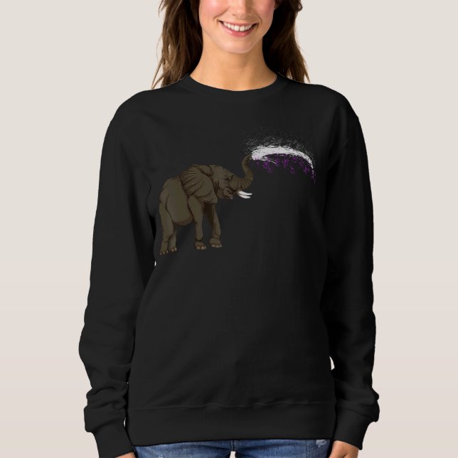 Ace Pride Asexuality Flag Equality Lgbt Elephant A Sweatshirt (Front)