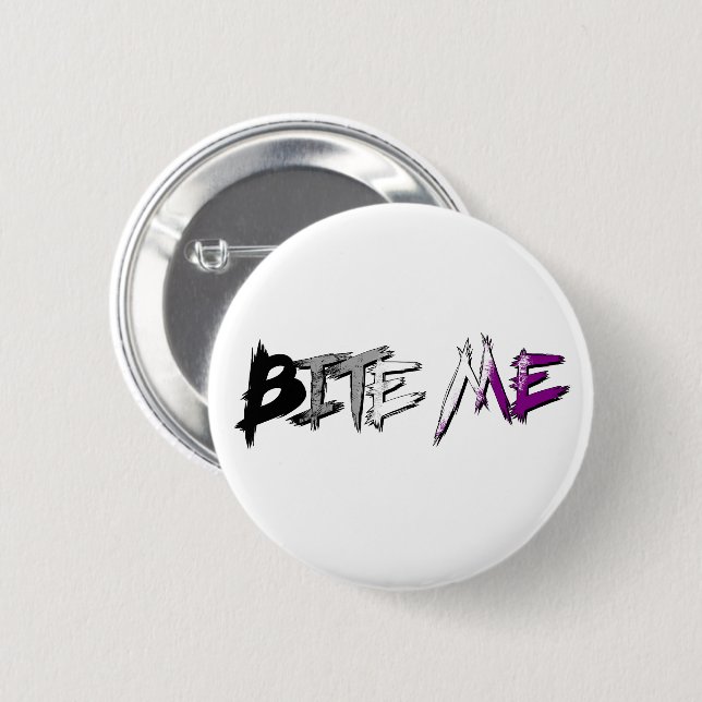 Ace Pride Bite Me 6 Cm Round Badge (Front & Back)