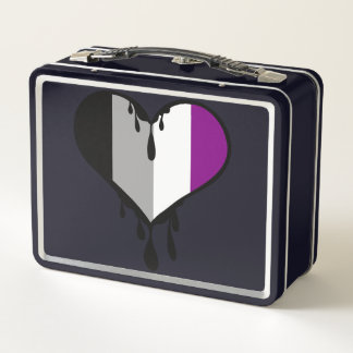 Ace Pride Dripping Heart Metal Lunch Box