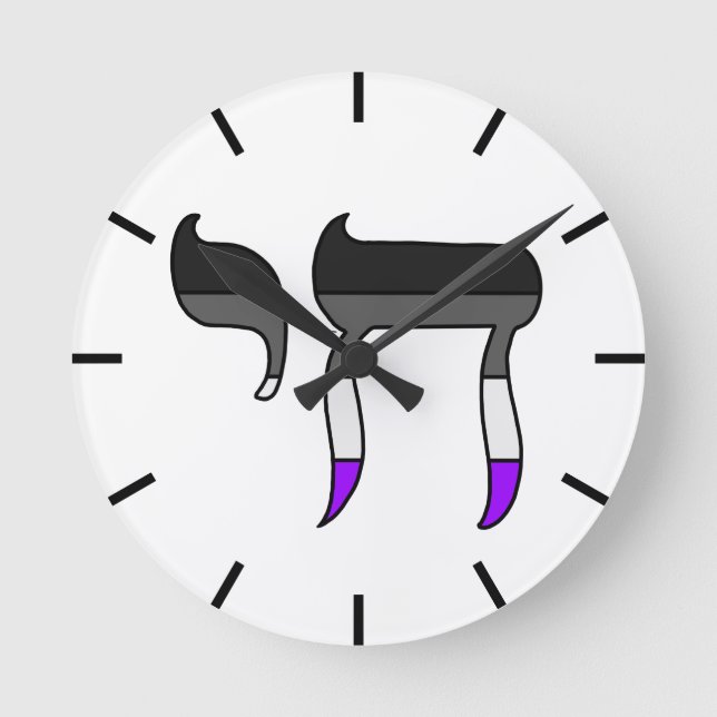 Ace Pride Flag Chai Round Clock (Front)