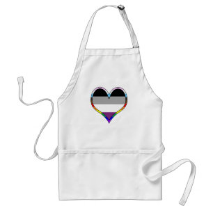 Ace Pride Heart Adult Apron