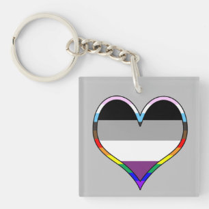Ace Pride Heart Keychain