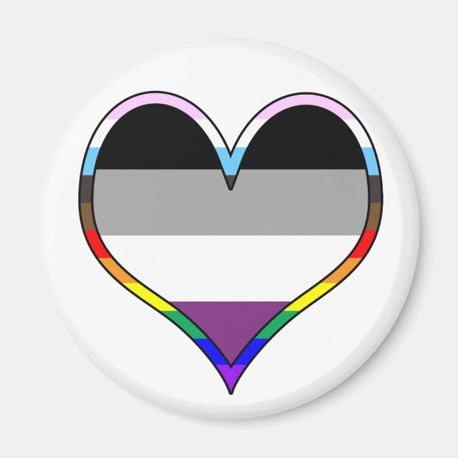 Ace Pride Heart Magnet (Front)