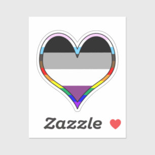 Ace Pride Heart Sticker