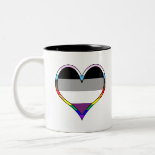 Ace Pride Heart Two-Tone Coffee Mug