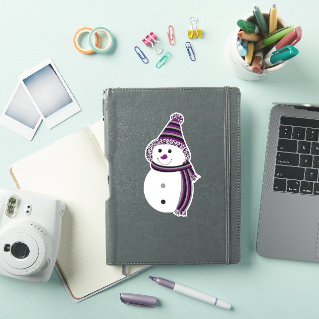 Ace Pride Snowman Snowperson Purple Grey White (iPad Cover)