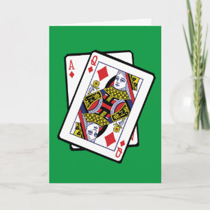 Ace & Queen of Diamonds 21st Birthday Born In 2002 Card