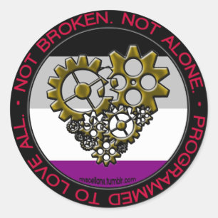 Ace Robot Pride Classic Round Sticker