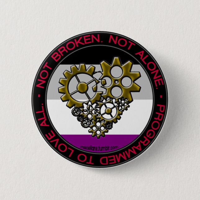 Ace Robot Pride - Small 6 Cm Round Badge (Front)