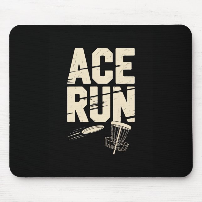 Ace Run Disc Golf Frisbee Sket Chains Retro  Mouse Pad (Front)