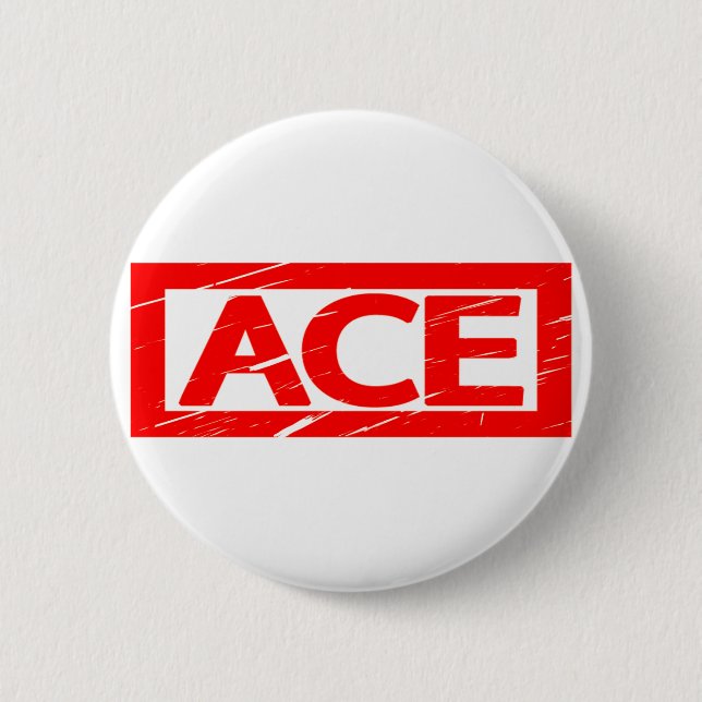Ace Stamp 6 Cm Round Badge (Front)