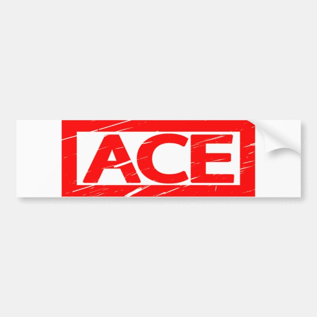 Ace Stamp Bumper Sticker (Front)